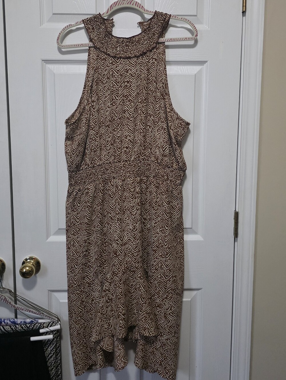 Maurices Brown Patterned Sleeveless Dress